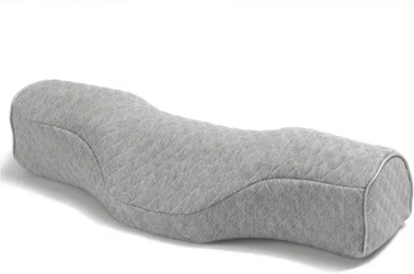 Youfap Market Memory Foam Orthopedic Neck Pillow, Cervical Support, Breathable, Washable Pillow For Comfortable Sleep light Gray