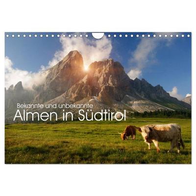 Bekannte und unbekannte Almen in Südtirol (Wandkalender 2026 DIN A4 quer), CALVENDO Monatskalender