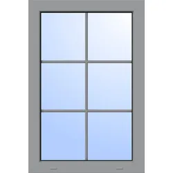 Fenster Festverglasung FRANZ 2-fach Verglasung  Silbergrau RAL 7001 Festelement