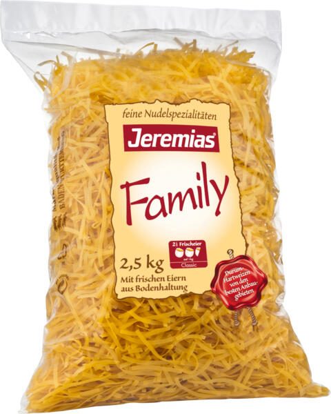 Jeremias® Bandnudeln 4 mm Family 2,5 kg 1325813007