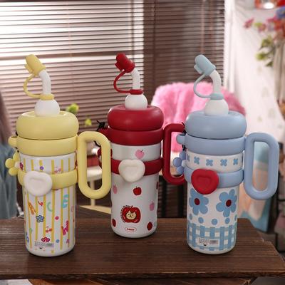 Uplifted Trends Insulated Stainless Steel Thermos Coffee Cup With Handle red
