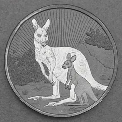 Silbermünze 2oz "Mother & Baby Känguru 2023" Next Generation diff. (Australien)