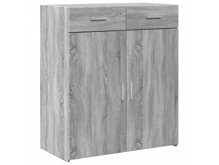 HKTMGDNG Sideboard Grau Sonoma Kommode Schrank 80x42,5x93 cm Vielseitige Aufbewahrung für Flur und Esszimmer mit zwei Schubladen sowie geschlossenen Fächern für Ordnung.