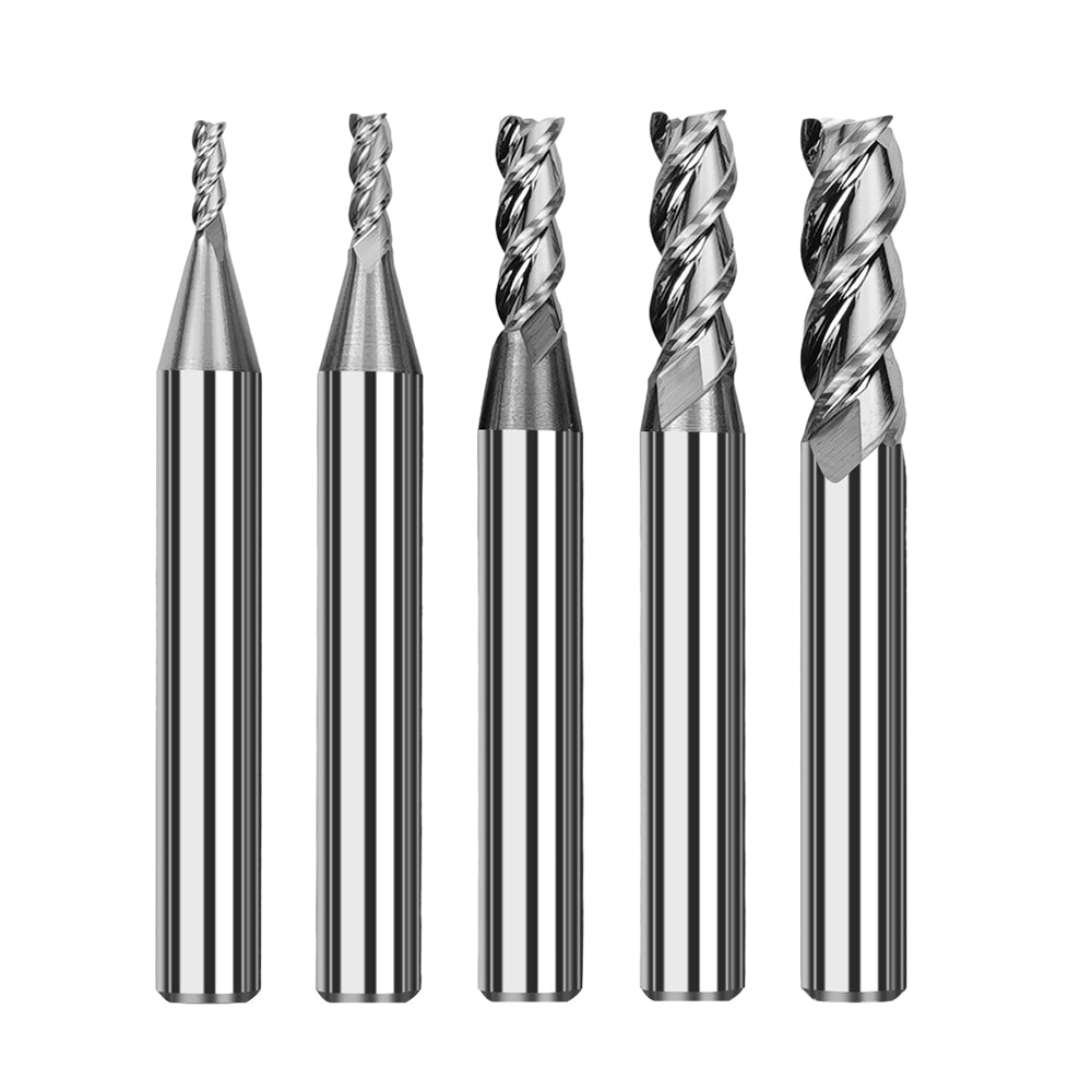 TwoTrees HRC55 3 Flute Tungsten Carbide End Mills for CNC - 5pcs 110608421
