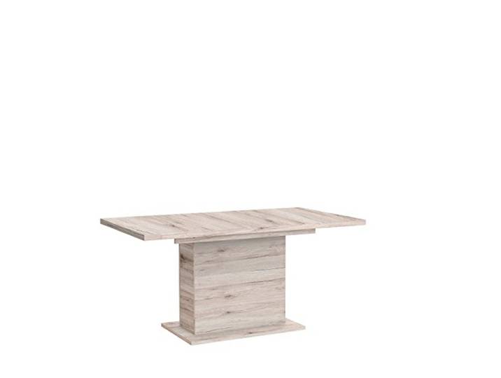 Forte Calpe Esstisch mit Synchronauszug und einer innenliegenden Einlage, Holzwerkstoff, Sandeiche, 160 x 90 x 76.59 cm