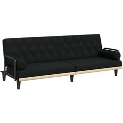 Helloshop26 - Schlafsofa mit Armlehnen schwarzer Stoff 02_0019835