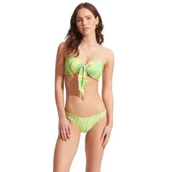 SEAFOLLY Damen Bikinihose Mod Squad Reversible High Cut Pant, Größe 36 in Gelb Gelb