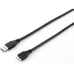 EQUIP Adapterkabel USB-A 3.0 [Stecker] auf USB Micro-B 3.0 [Stecker], 1.8m