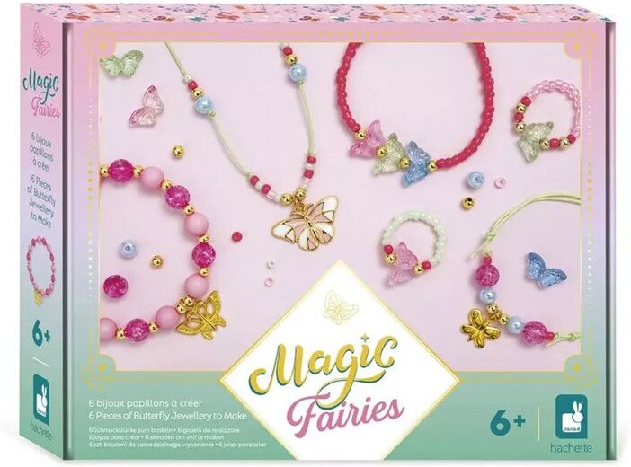 6 Bijoux Papillons à créer Magic Fairies - Janod