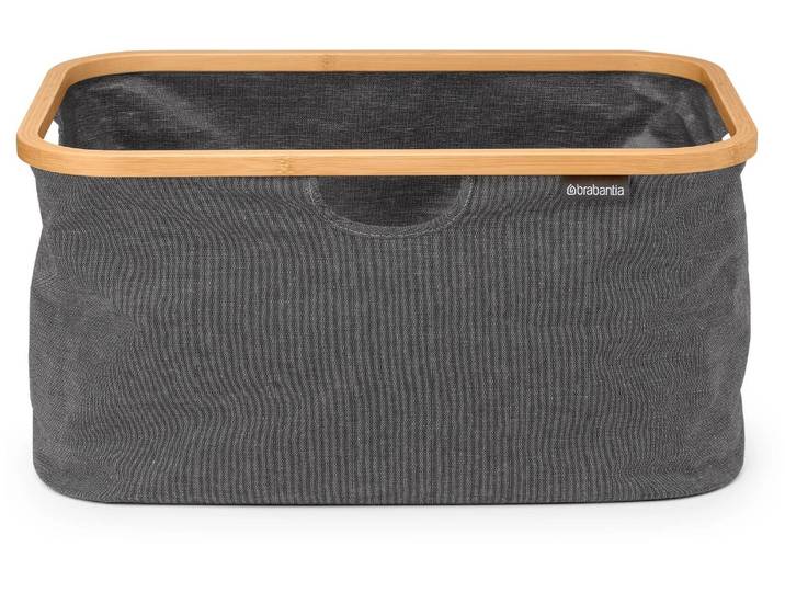 Wäschekorb BRABANTIA 40 l, Schwarz , schwarz, B:54cm H:26,5cm T:36cm, Wäschesammler, Wäschekorb