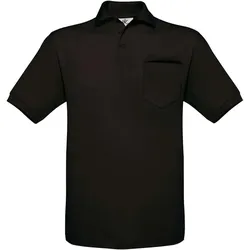 B&C Herren Piqué Polo mit Brusttasche Safran Pocket PU415
