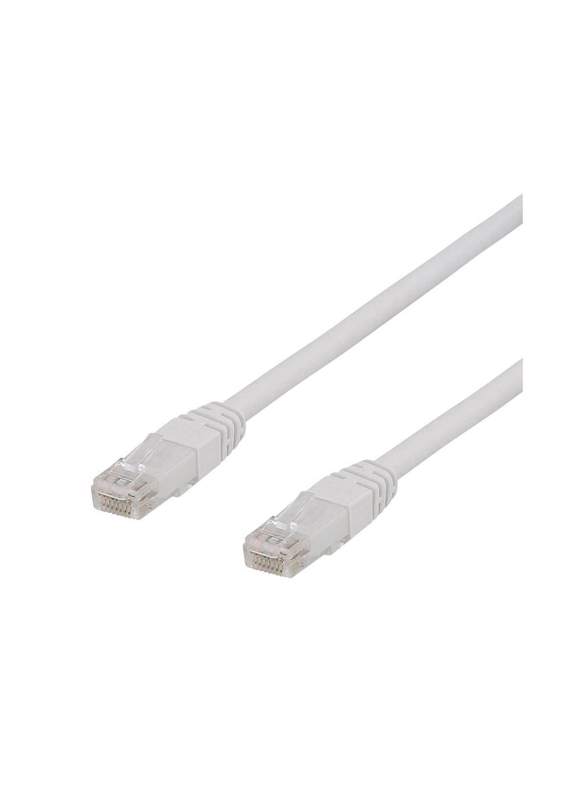 Deltaco TP-603VAU - patch cable - 30 cm - white - Weiß - 0.3m