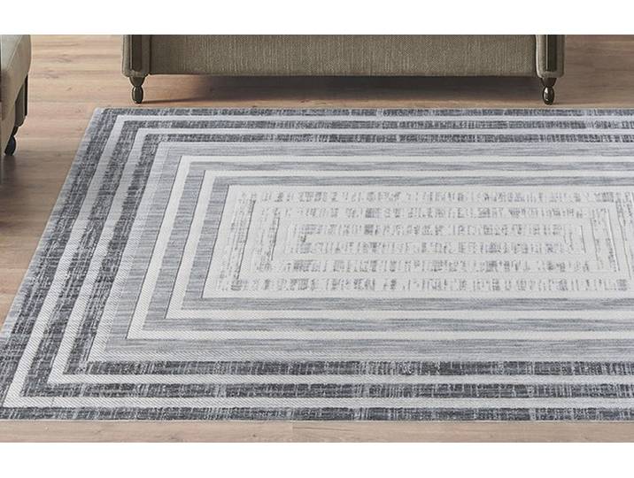 Teppich KAYOOM Sarai 125 , grau, B:160cm H:6mm L:230cm, Polyester, Teppiche, Teppich, Flachgewebe