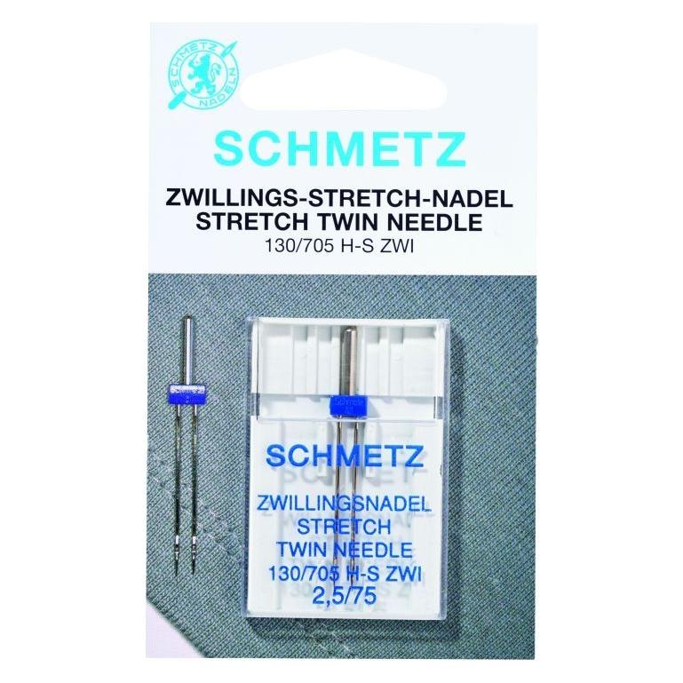 Schmetz Doppel-Nähmaschinennadeln Stärke 75/4,0 silberfarbig (53613222)