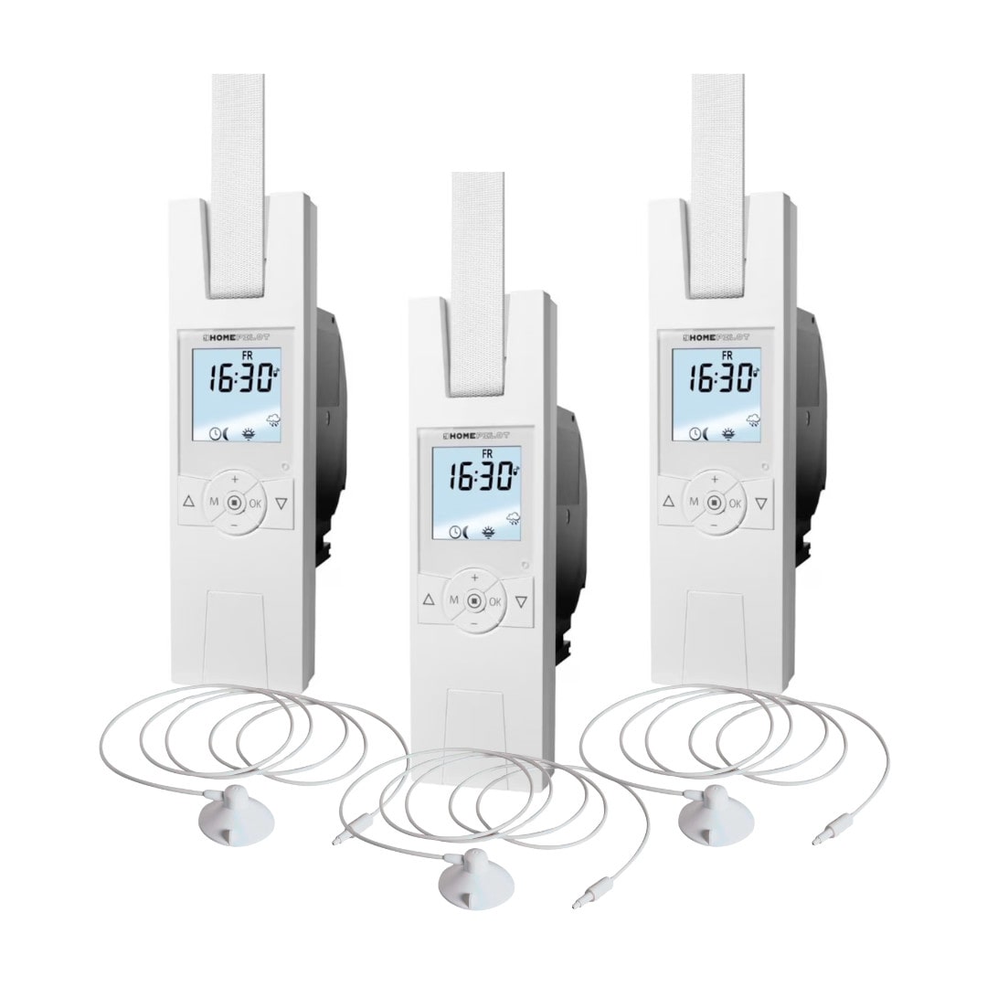 Homepilot Gurtwickler RolloTron premium smart • 3er Pack + 3er Sonnensensor 0,75m 3x5C19-02X+3x5C19-032