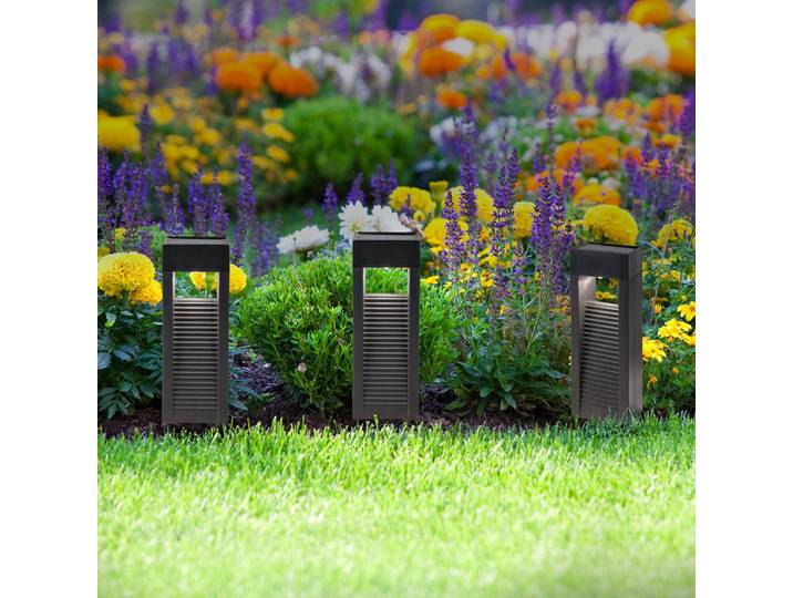 Lampe de chemin LED Pulheim ensemble 5 x 33 x 8cm Noir