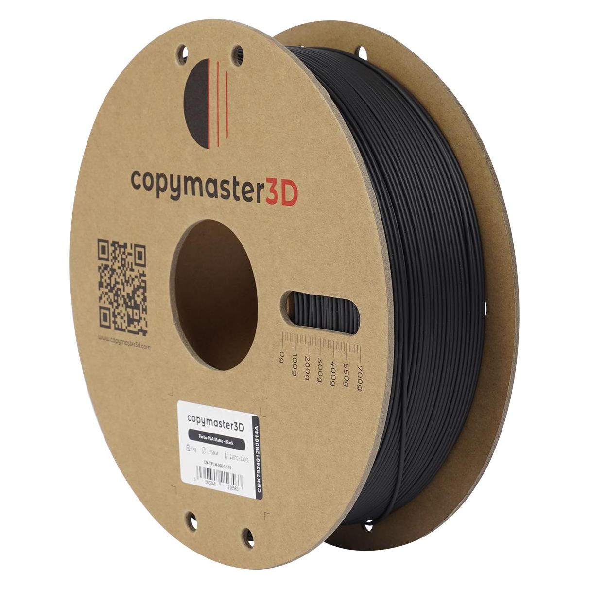 Copymaster3D Turbo PLA Matte 3D Filament, 1.75 mm, matte icy blue (PLA, 1000 g, 1.75 mm) (CM-TPLM-010-1-175)