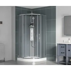 SAT Project Komplettdusche Viertelkreis 90x90 cm SATPROBOXS90CRT