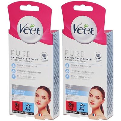 Veet Kaltwachs-Streifen Gesicht 2x 2x20 St Streifen