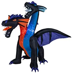 Europalms Halloween Aufblasbare Figur Drache, animiert, 208cm
