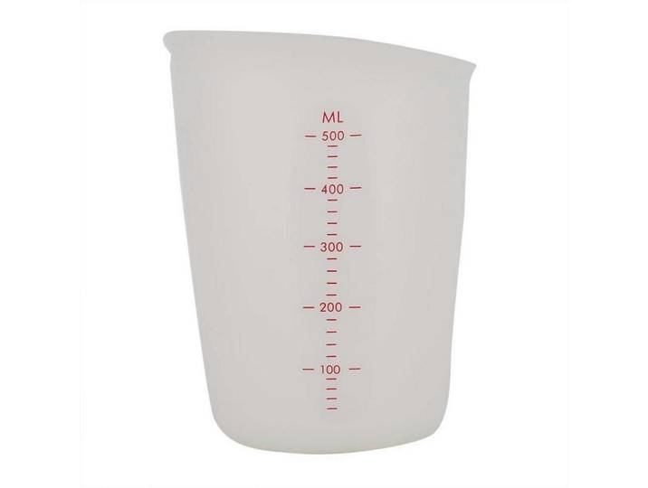 Messbecher Silikon 500 ml, Transparent, Kunststoff, Backen & Backzubehör, Messbecher