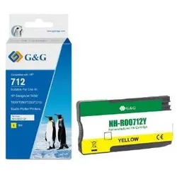 G&G, Druckerpatrone, Patrone HP 712 XL (3ED69A) permanent & wasserf. (29 ml) (BK)