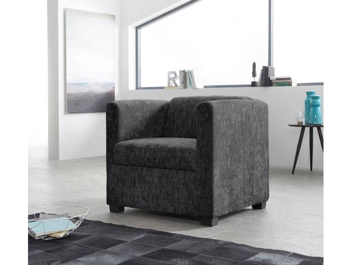 Cocktailsessel, Luxus-Microfaser, Grau, 72×68×75 cm, Handgefertigt, Modern, Inosign