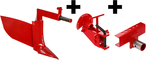 AgriEuro Premium Furchenzieher AS1-5 mit verstellbarem Anschlussstück und Geräteanschlussstück - für Einachser von 610 PS