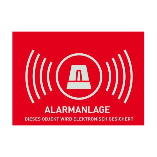 ABUS Security Center Warnaufkleber Alarm (ohne ABUS-Logo) 148x 105 mm