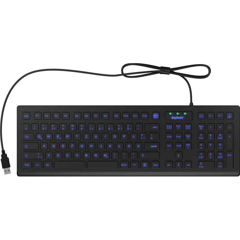 KeySonic KSK-8031 USB Deutsch schwarz (kabelgebunden)
