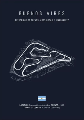 Inspire Picks F1 Circuit Wall Art Set Nurburgring Monza & Silverstone Race Track Canvas Prints 25 30x45cm Unframe