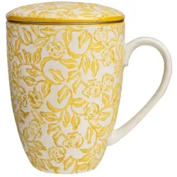 Tranquillo Tasse mit Teesieb Rustic gelb 400ml