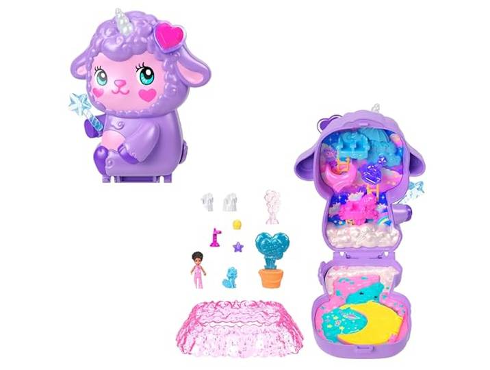 Polly Pocket Puppen und Spielset, Cozy Dreamland Lamb Schatulle