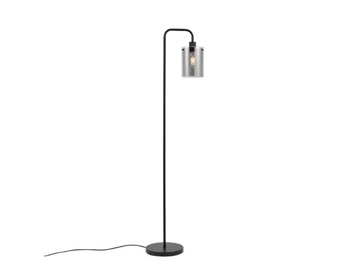Lampadaire design noir avec verre fumé - Domo