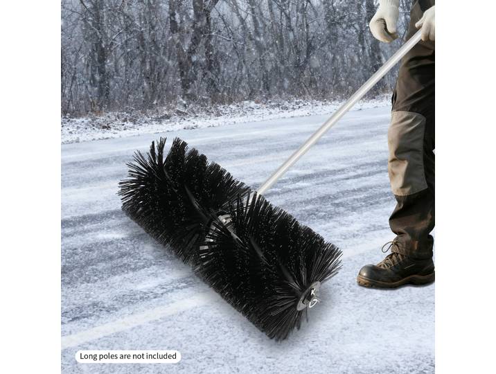 Brosse à neige en nylon pour tondeuse à gazon, idéale pour l'élimination de la neige sur les allées et les parkings en hiver