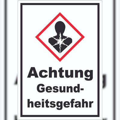 HB-Druck Aufkleber Gesundheitsgefahr Sensibilisierung der Atemwege A9 (37x52mm)