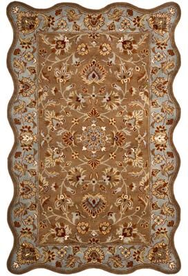 SAFAVIEH Handmade Heritage Traditional Brown/ Blue Wool Rug