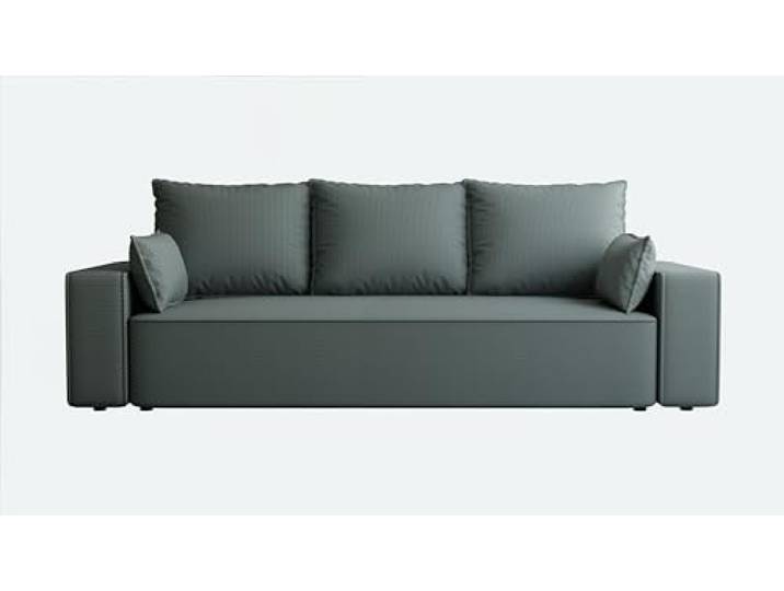 4ALL HOME Sofa mit Schlaffunktion Veno 242x95 cm - Couch - Sofa mit Bettkasten - 3 Sitzer - Schlafsofa - Schlafsofa mit Bettkasten - Cord - Wohnzimmer (Onega 09 Grau)
