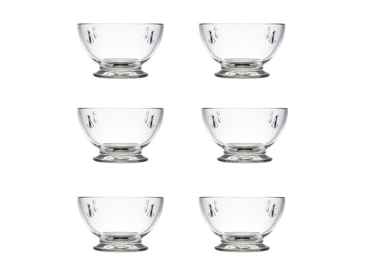 La Rochère Bol en verre Abeille 60 cl, lot de 6 Transparent