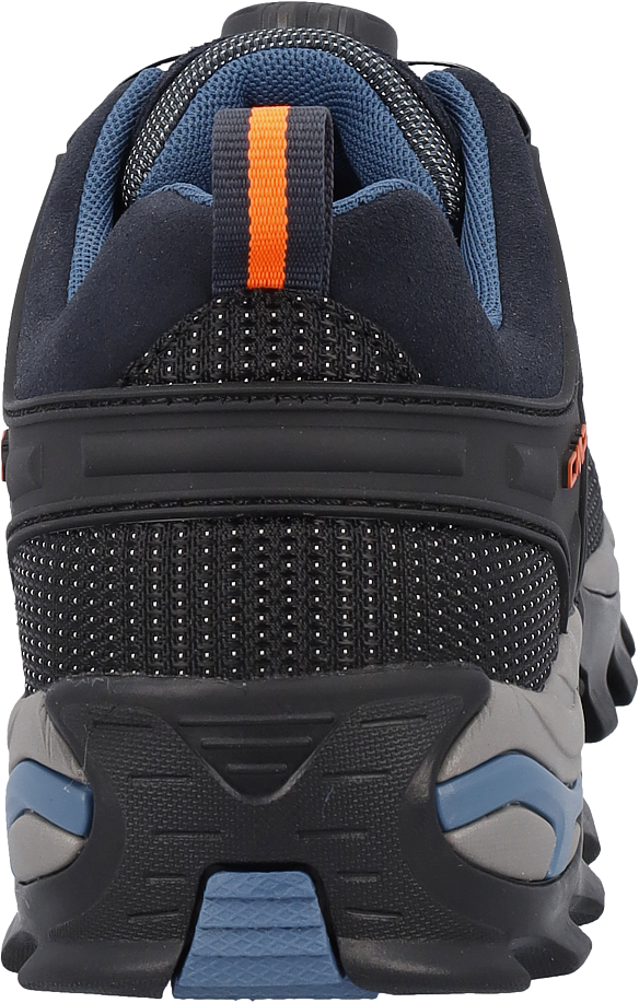 Wanderschuh CMP "RIGEL LOW FITGO WP TREKKING SHOES", Herren, Gr. 47, Synthetik, b.blau, flash orange, Leder, Schuhe Wanderschuh, wasserdicht b.blau, flash orange 47, Synthetik