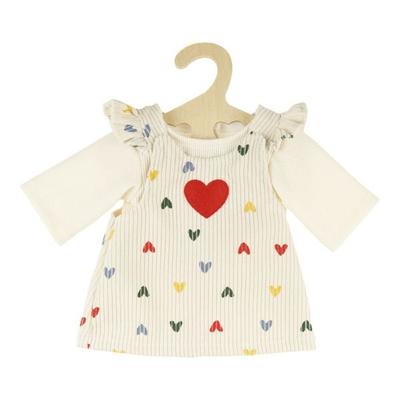 Puppen-Kordkleid ''Herz-Konfetti'' mit T-Shirt, Gr. 35-45 cm