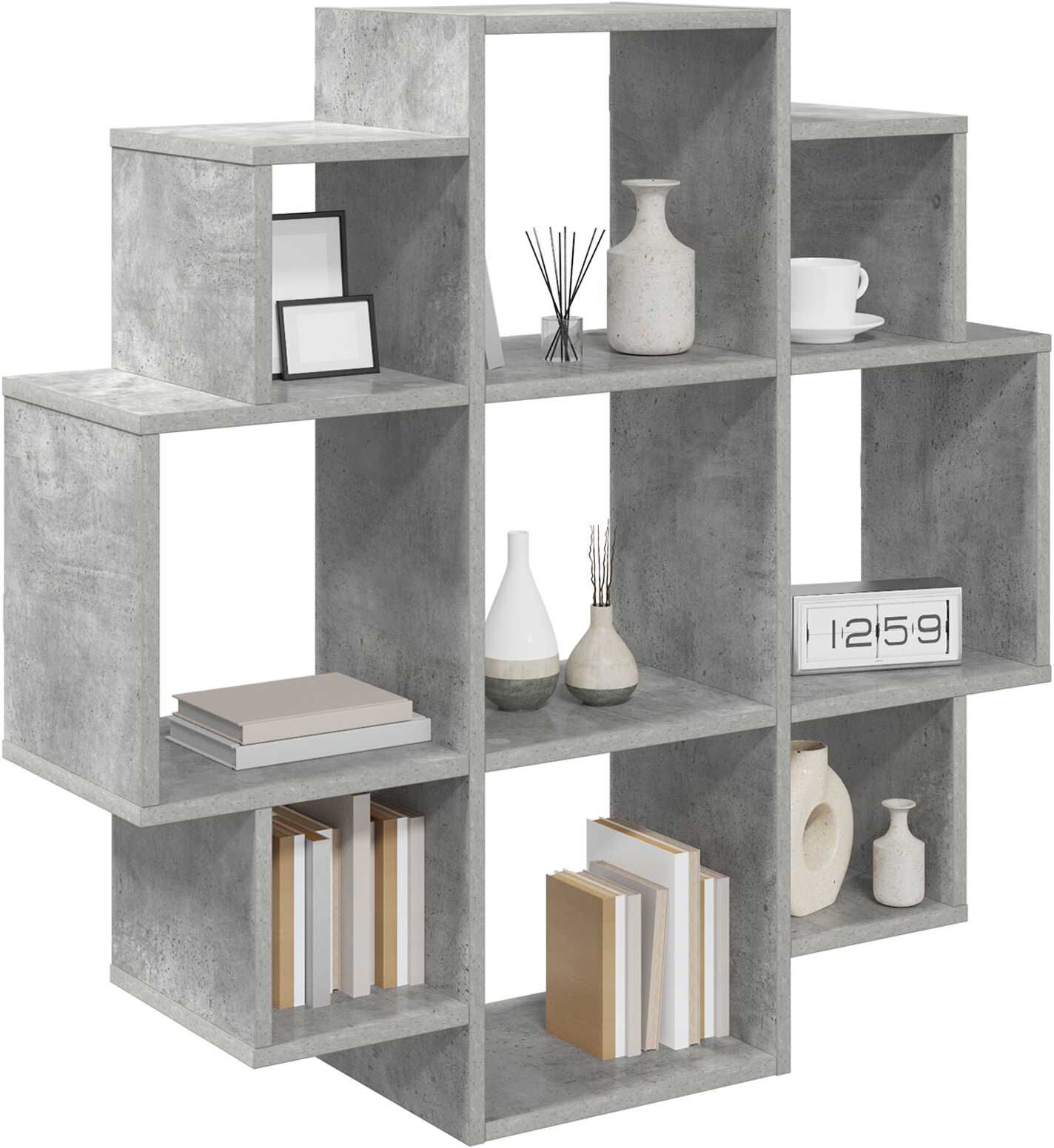 vidaXL Étagère Murale Gris béton 90 x 25 x 90 cm Bois d'ingénierie