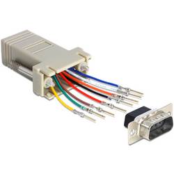 Delock 65462 RJ45 / VGA Adapter [1x D-SUB-Stecker 9pol. - 1x RJ45-Buchse] Grau