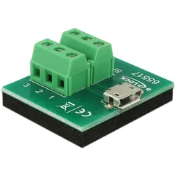 Delock Adapter Micro USB Buchse > Terminalblock 6 Pin