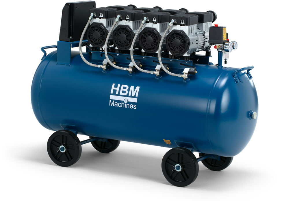 HBM compressore senza olio silenzioso, 200 litri, 8 bar, 4 HP