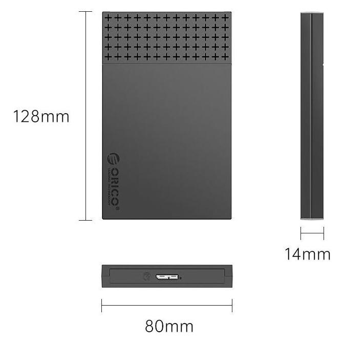 Orico 2526U3-V1 2,5 "USB3.0 Festplattengehäuse schwarz (2.5") (ORICO-2526U3-V1-BK-EP)