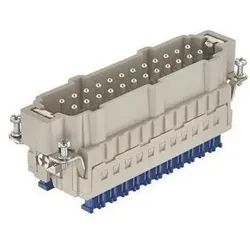 Harting Han 24ES Press-M 09330242648 Stift 24pol Käfigzugfeder, Elektronikkabel + Stecker, Silber