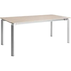 KONFERENZTISCH 90/180 cm Stein Travertinoptik Feletto