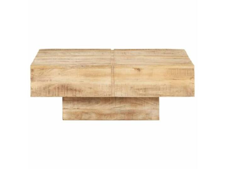 Couchtisch 80x80x28cm Mangoholz massiv 2-stöckige Konstruktion, Tischplatte 80x80cm, Mangoholz, Wohnzimmer und Wohnzimmer