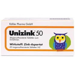 UNIZINK 50 magensaftresistente Tabletten 50 St